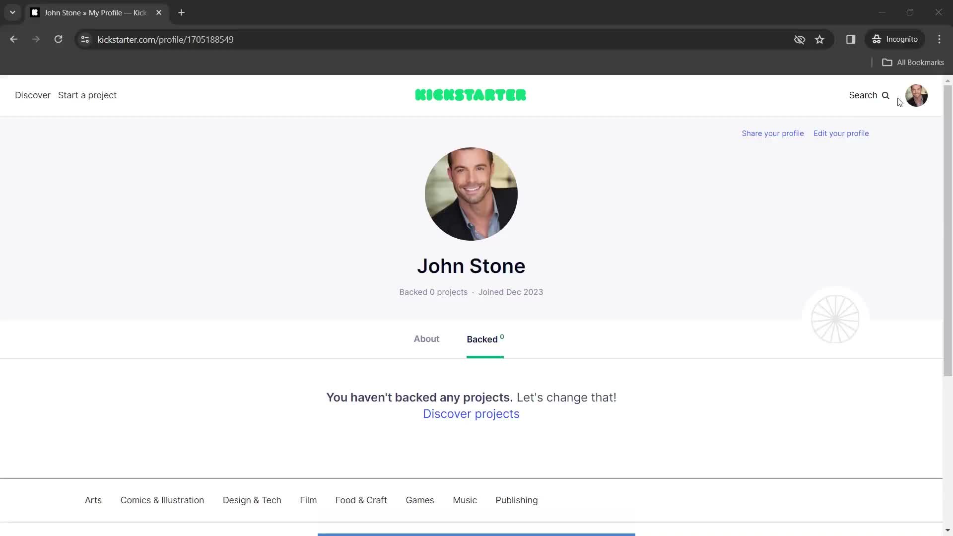 Adding shipping address on Kickstarter video thumbnail