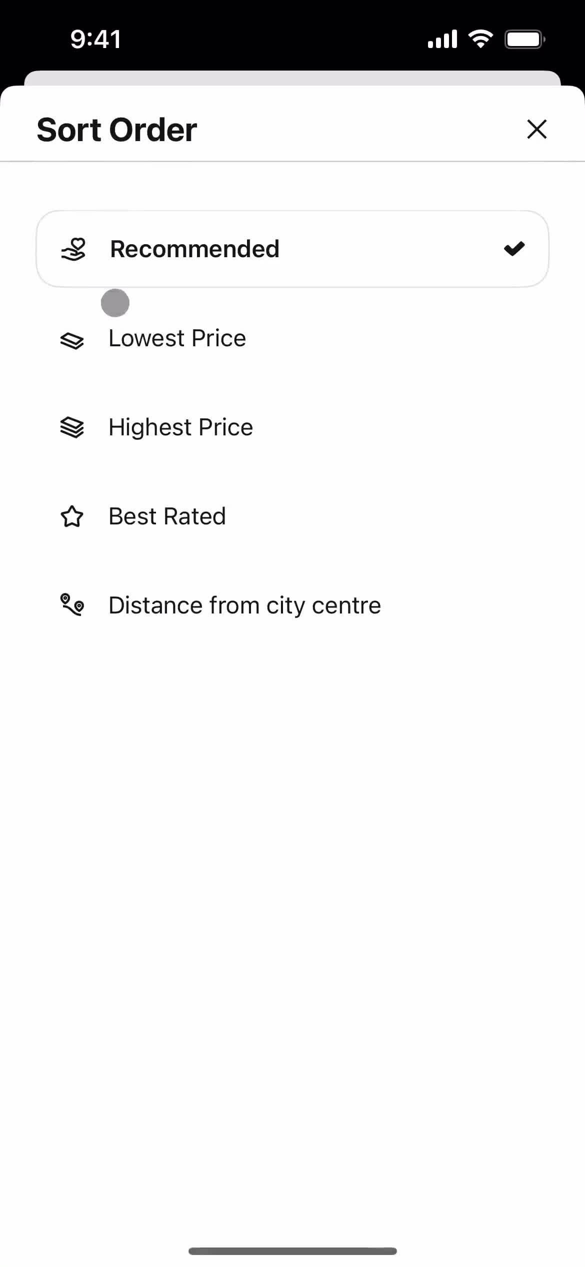 Booking a room screenshot