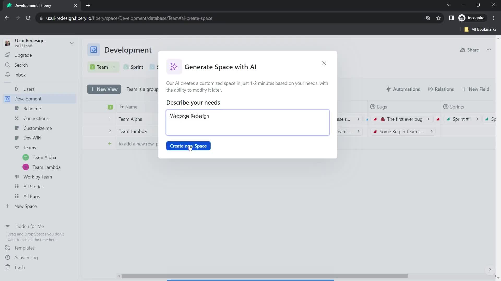 Creating a workspace on Fibery video thumbnail