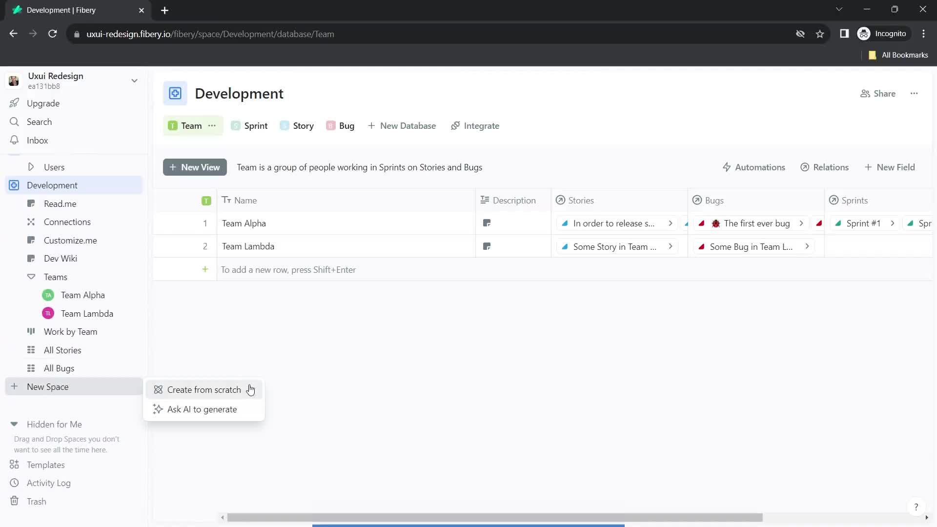 Creating a workspace on Fibery video thumbnail