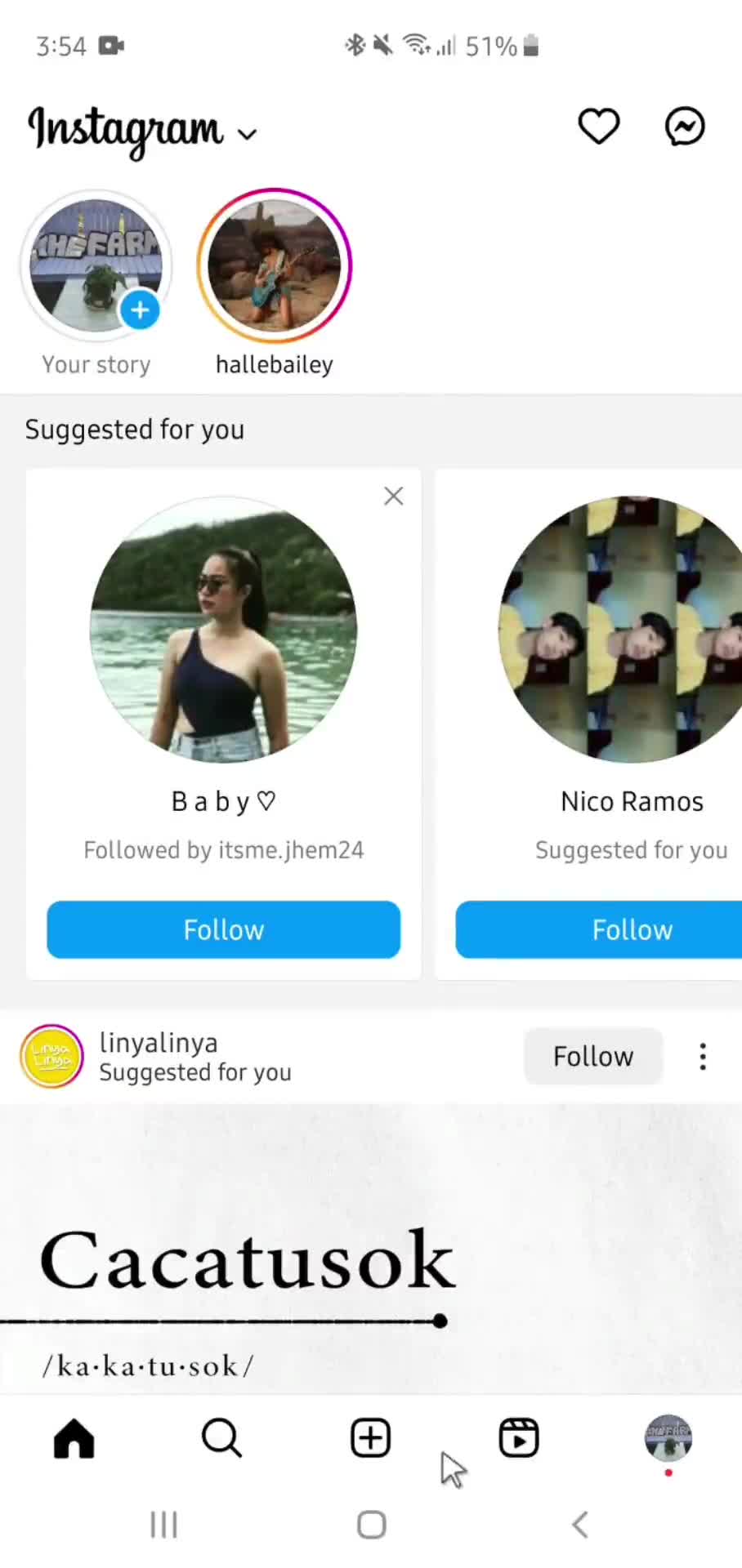 Creating a story on Instagram video thumbnail