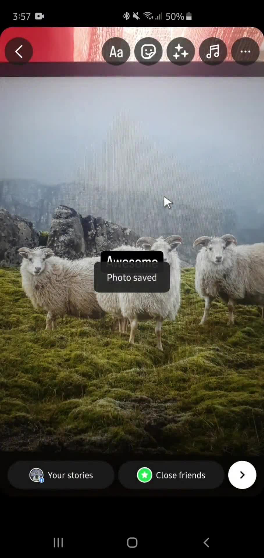 Creating a story screenshot