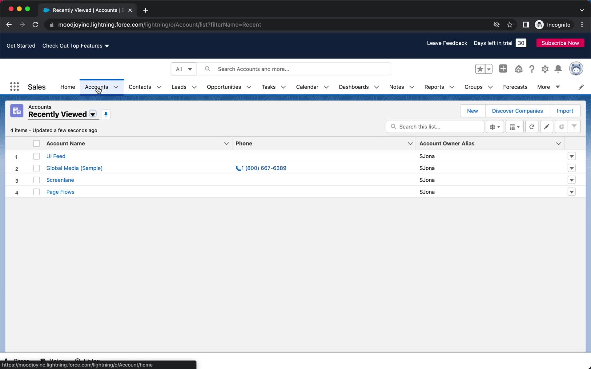General browsing screenshot