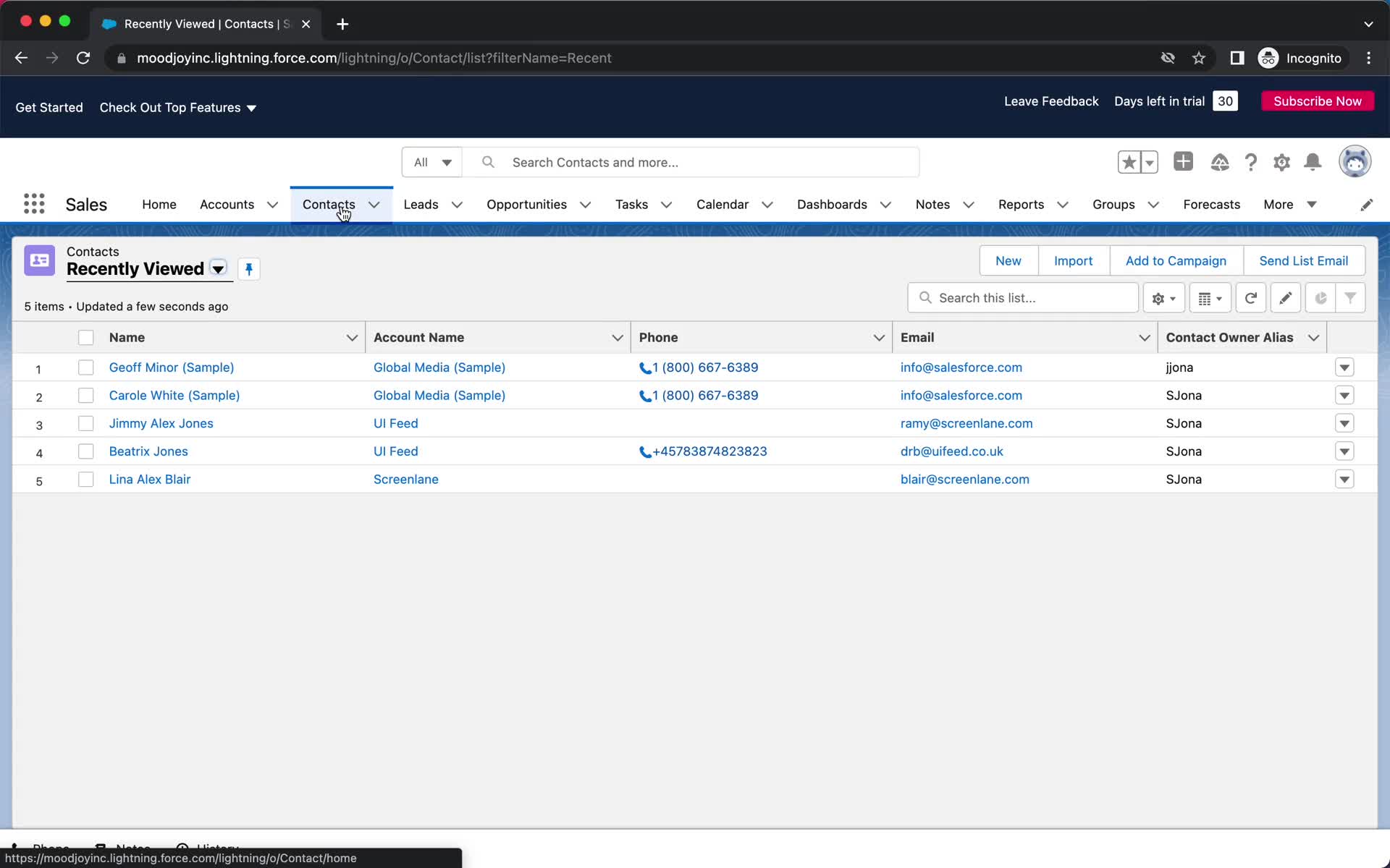 General browsing screenshot