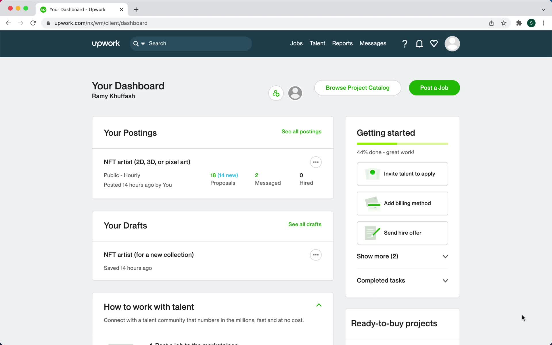 General browsing on Upwork video thumbnail