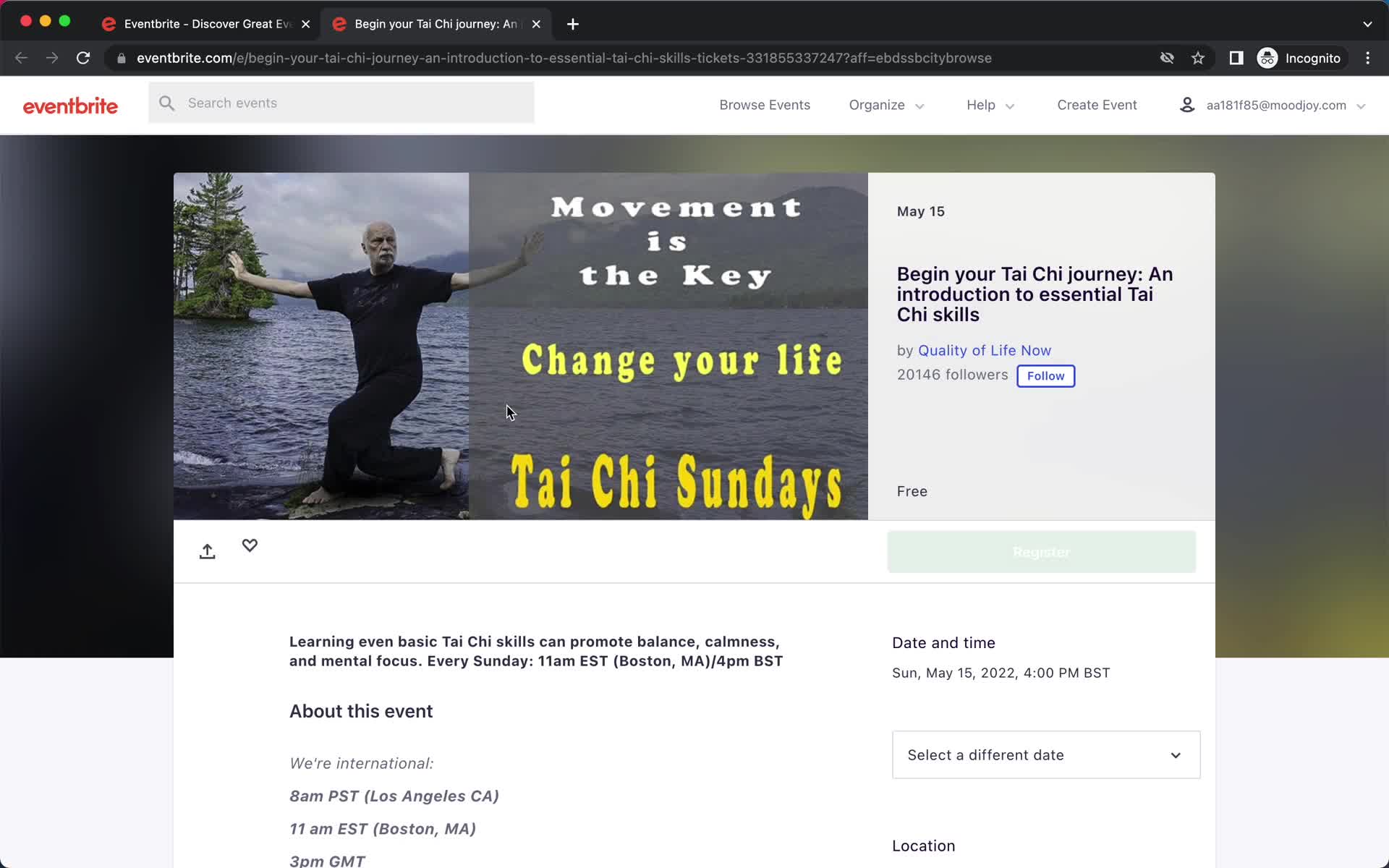 General browsing on Eventbrite video thumbnail