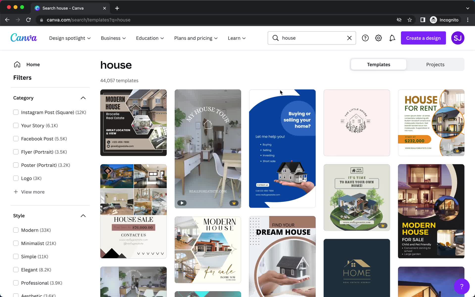 General browsing screenshot