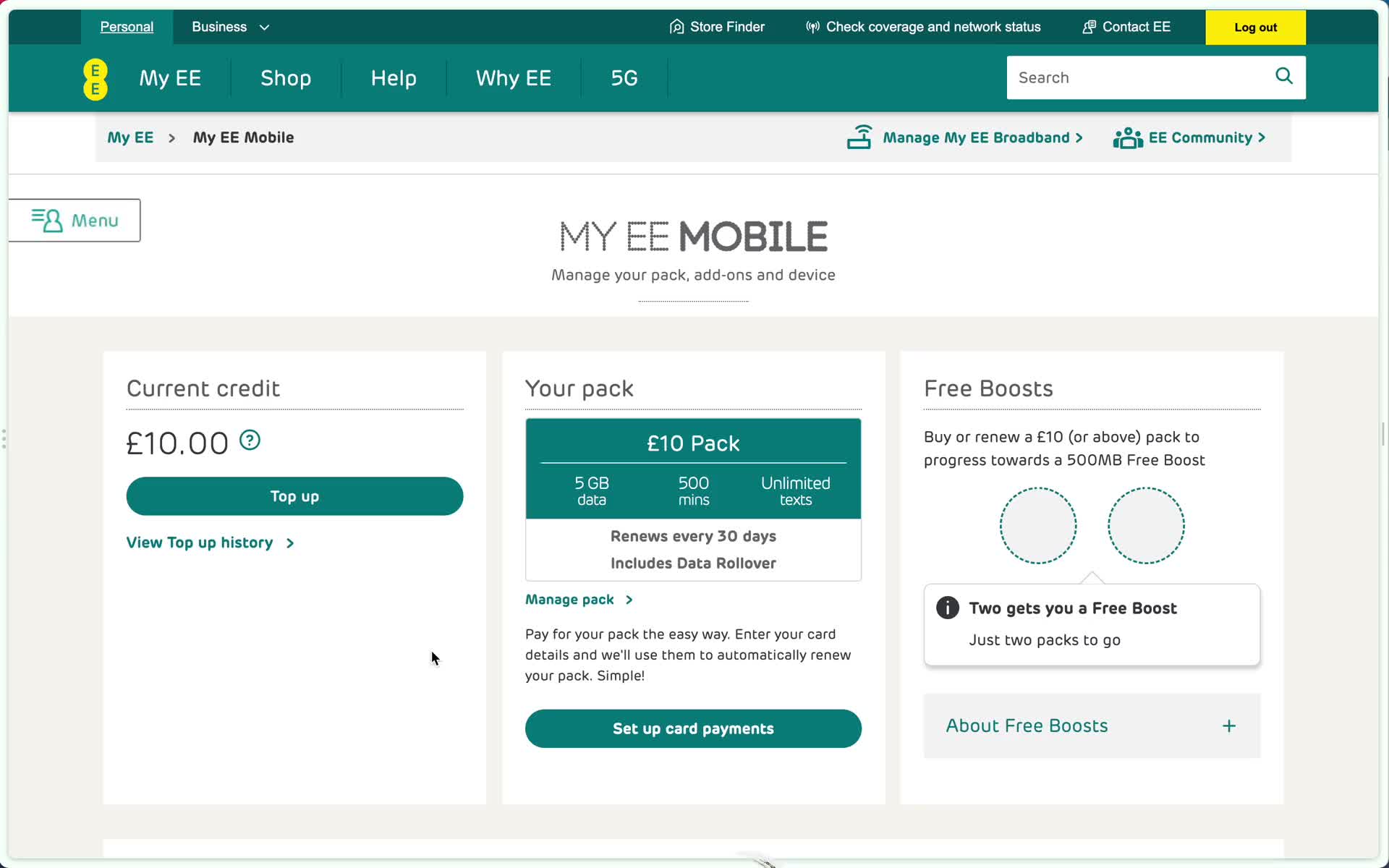 General browsing on EE video thumbnail