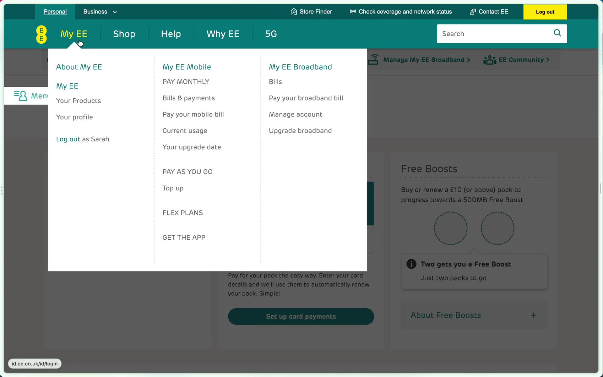 General browsing on EE video thumbnail