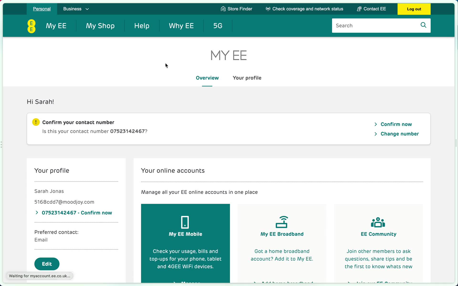 General browsing on EE video thumbnail