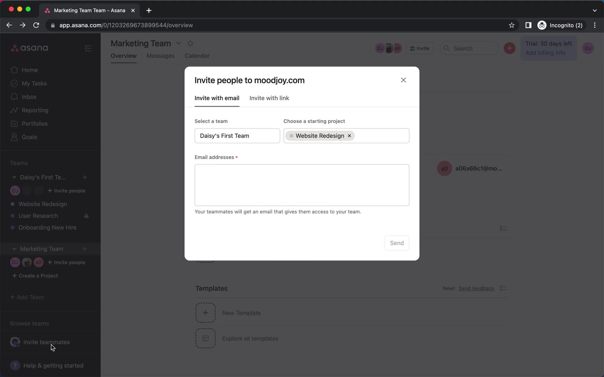 Inviting people on Asana video thumbnail