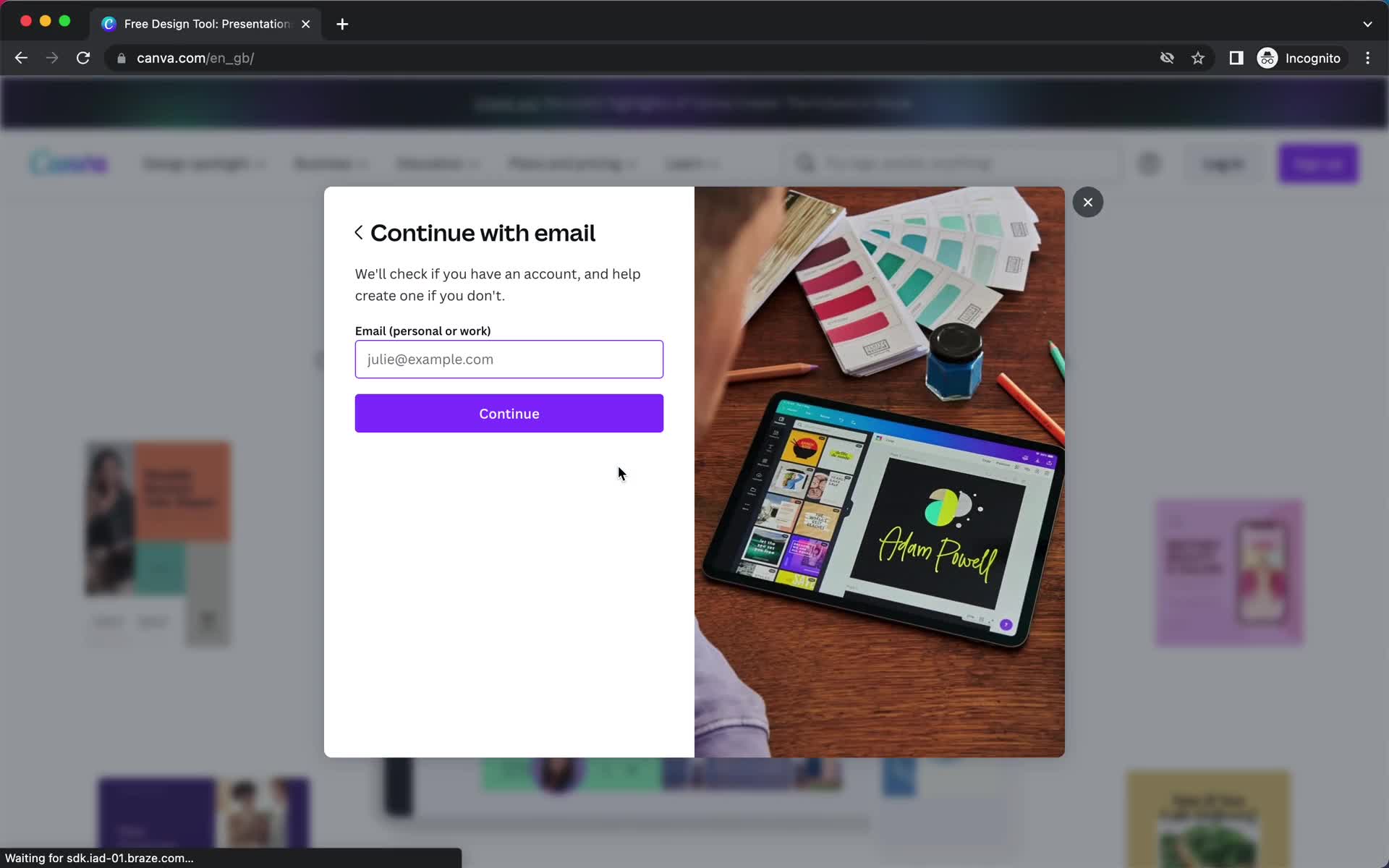 Onboarding screenshot