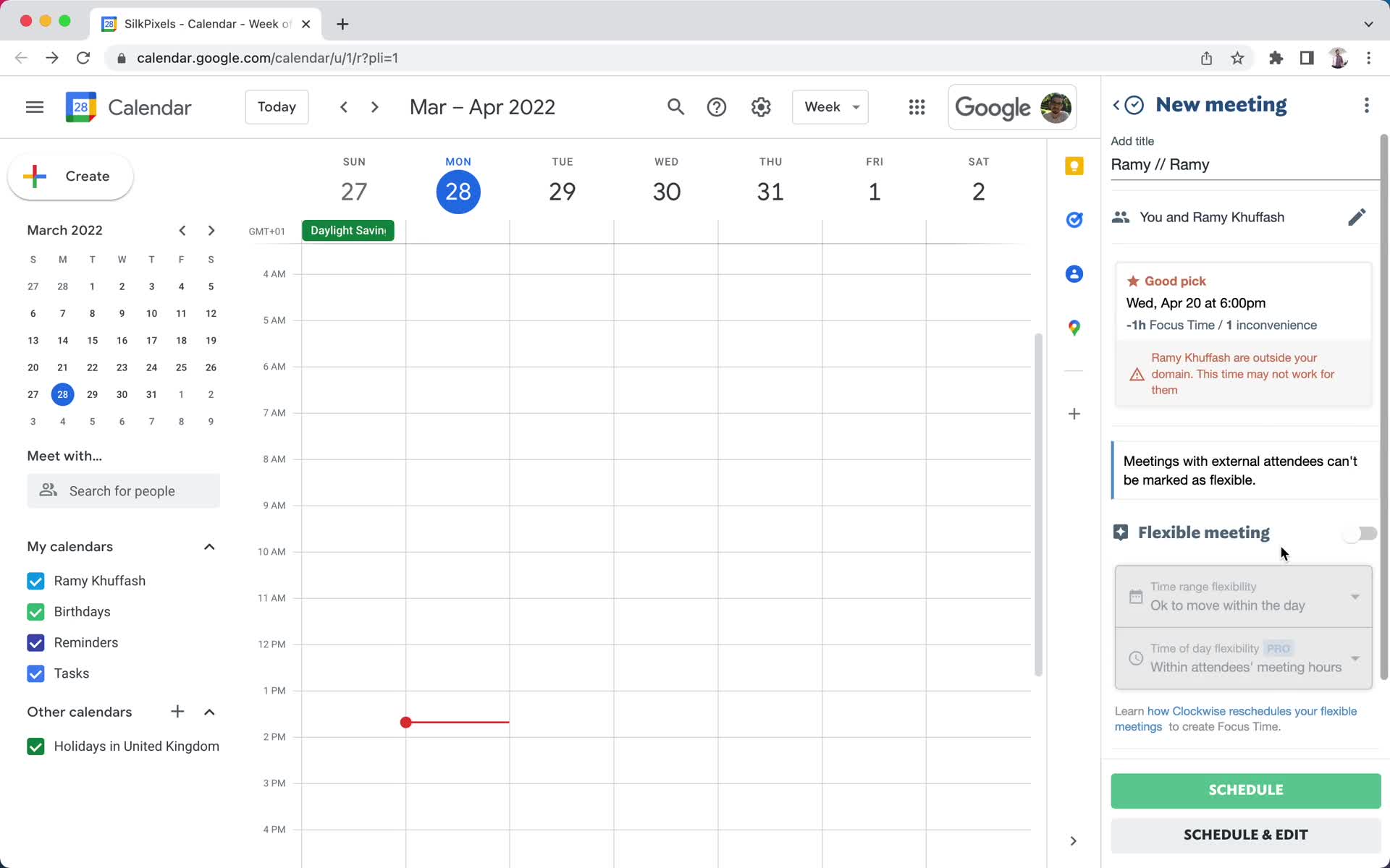 Scheduling a meeting on Clockwise video thumbnail