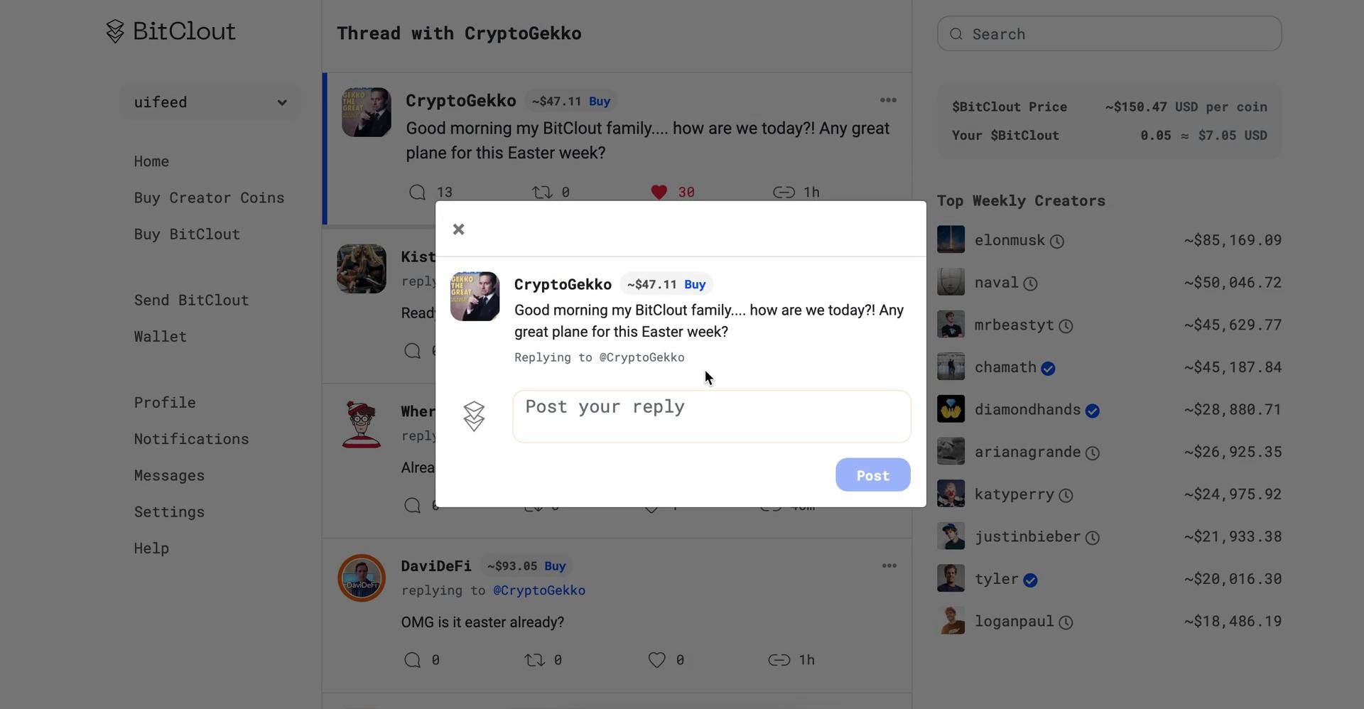 Commenting on BitClout video thumbnail