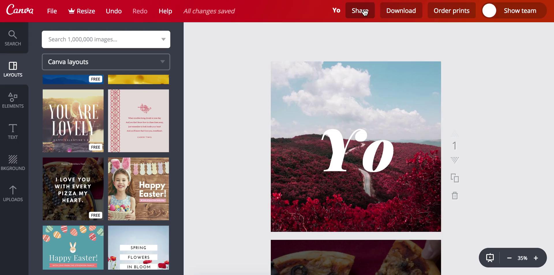 Sharing screenshot