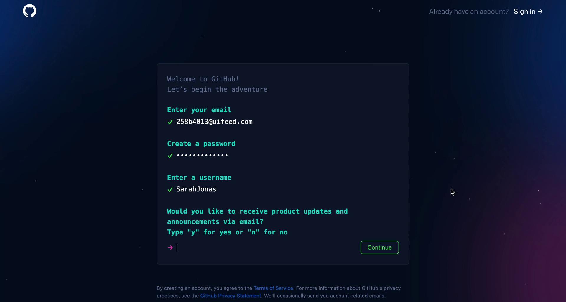 Onboarding screenshot