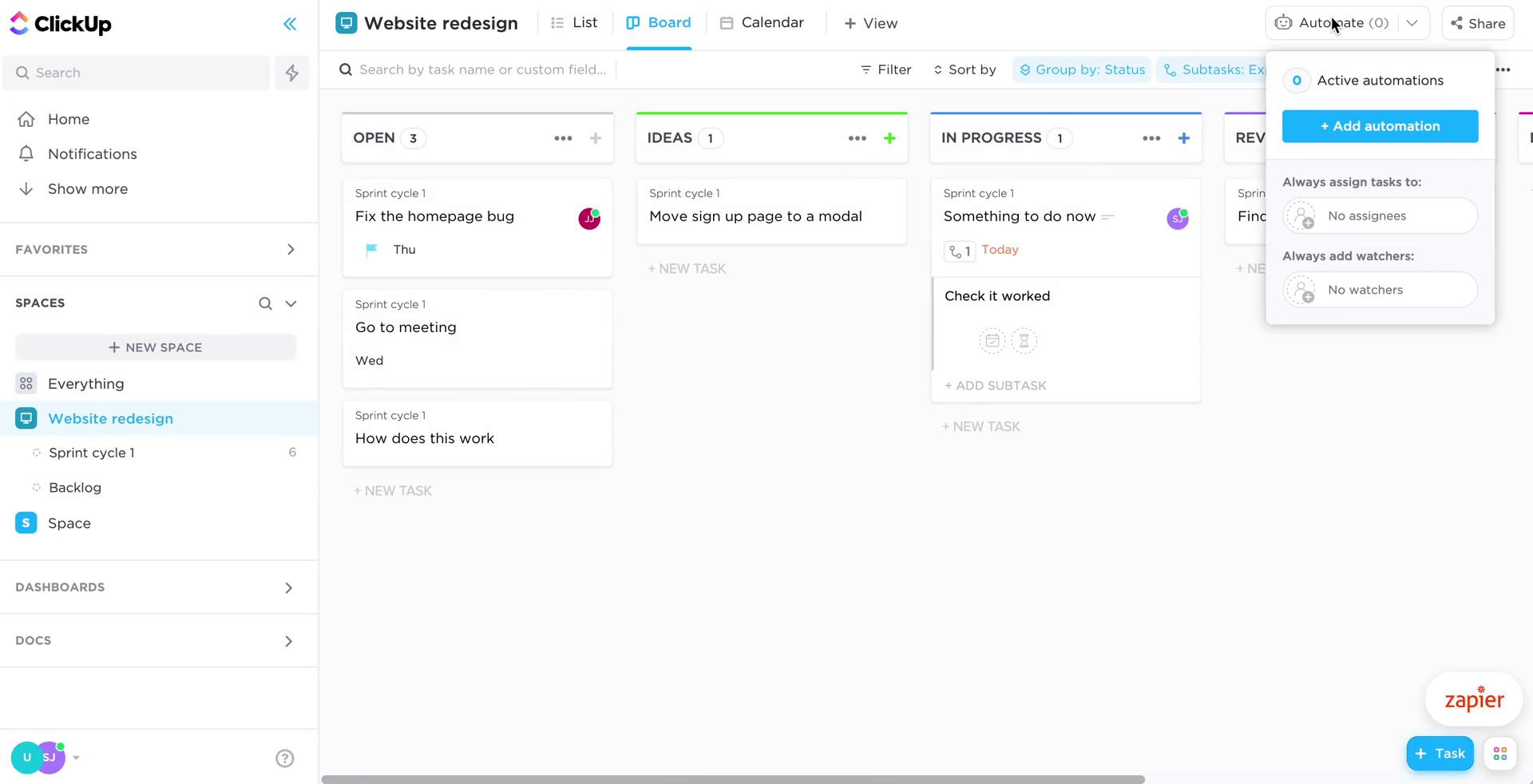 Creating an automation workflow on ClickUp video thumbnail