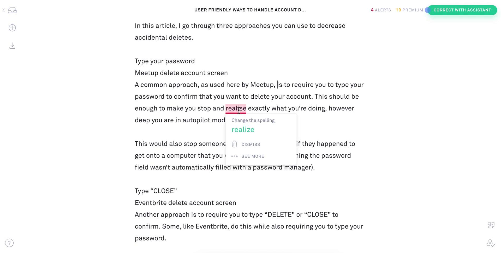 Creating a document screenshot