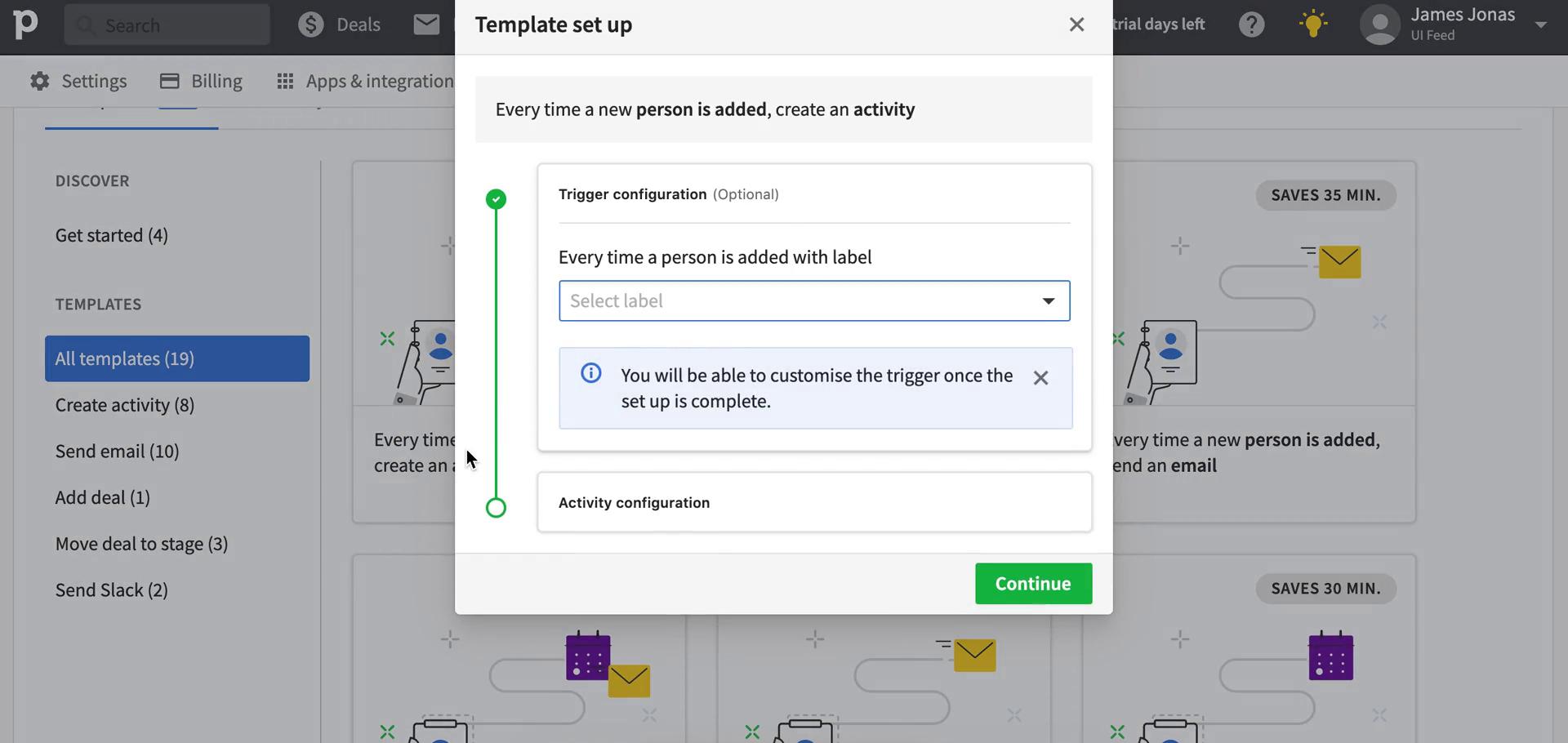 Creating an automation workflow on Pipedrive video thumbnail