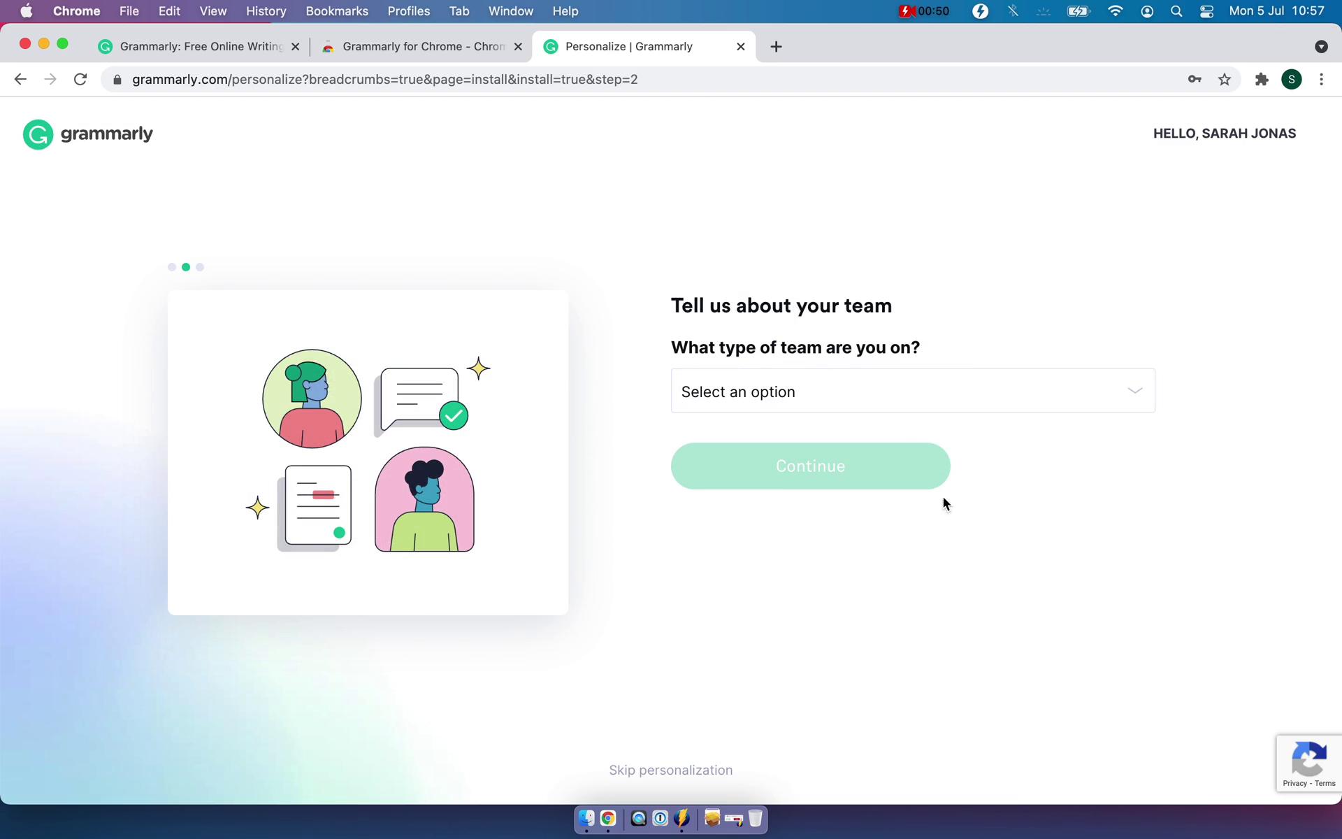 Onboarding screenshot