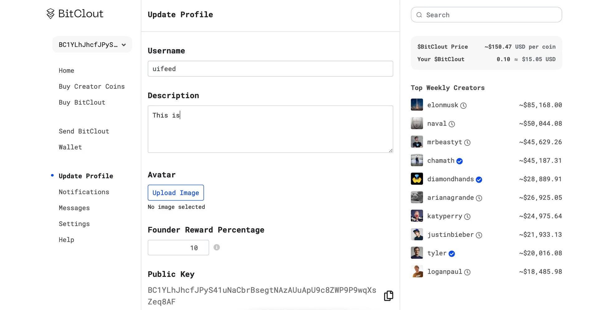 Updating your profile on BitClout video thumbnail