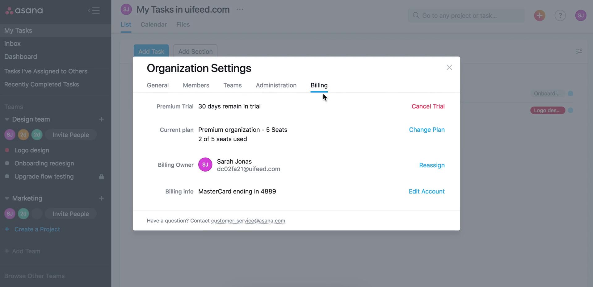 Cancelling your subscription on Asana video thumbnail