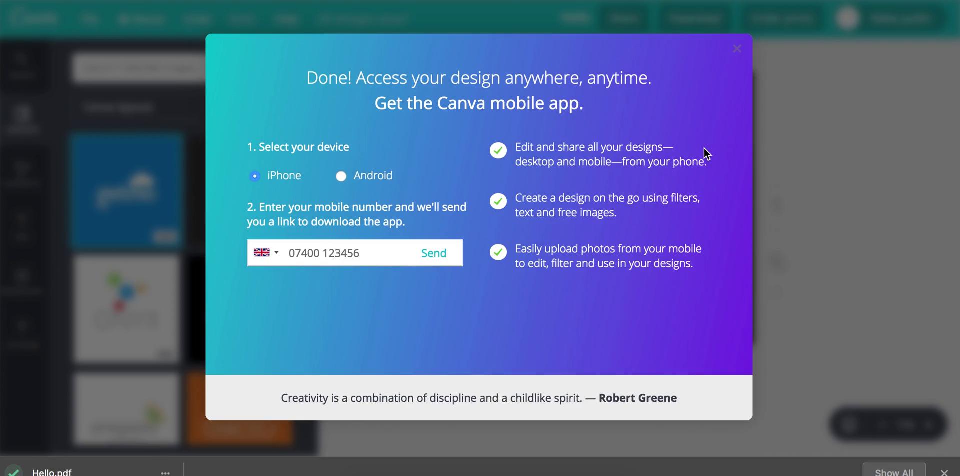 Onboarding screenshot