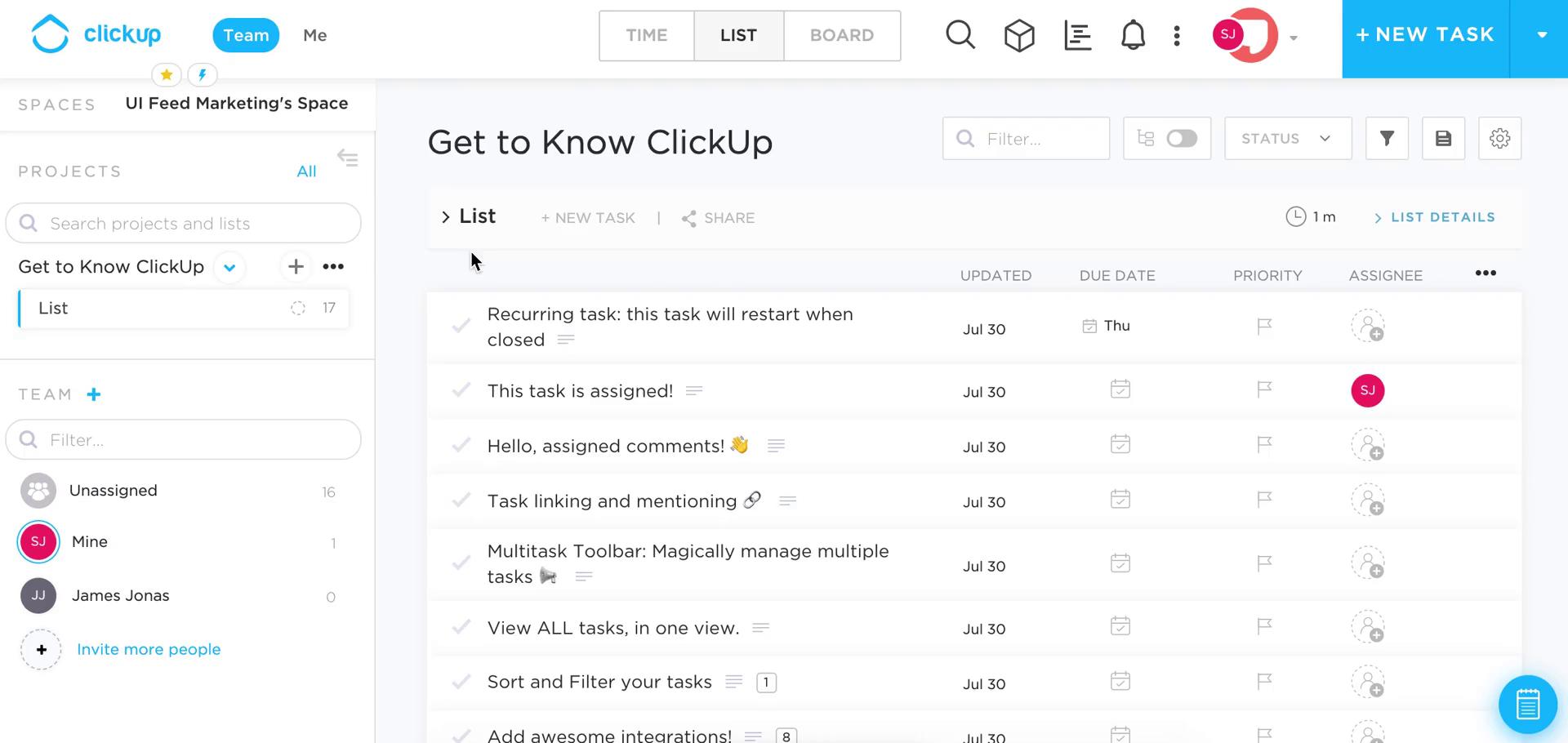 Creating a project on ClickUp video thumbnail
