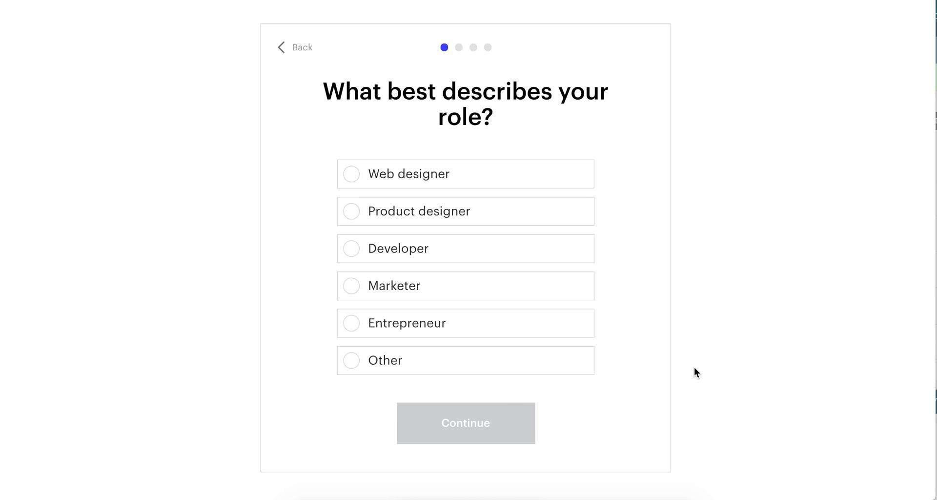 Onboarding screenshot
