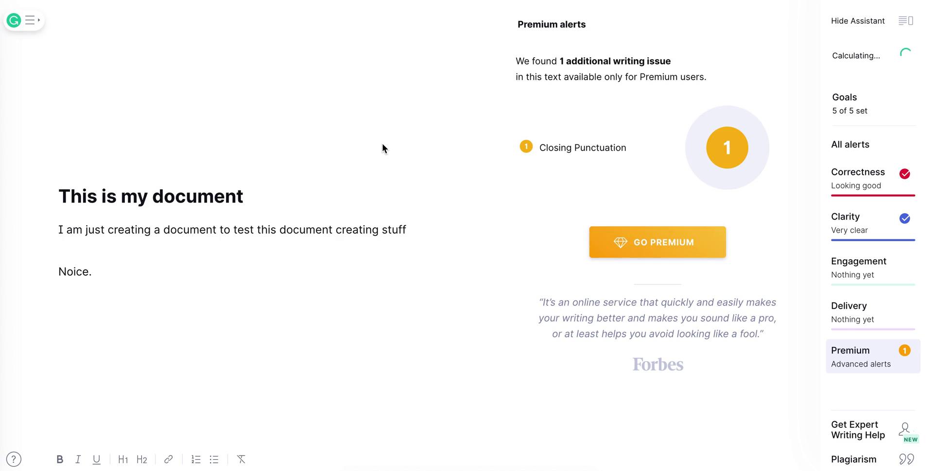 Upgrading your account screenshot