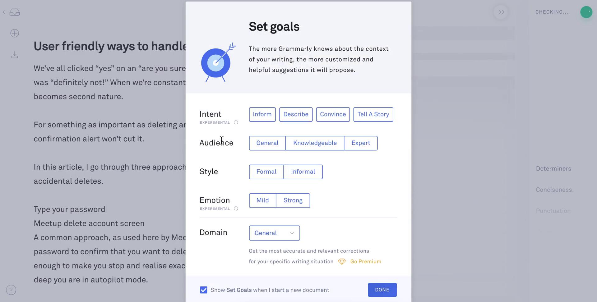 Creating a document screenshot