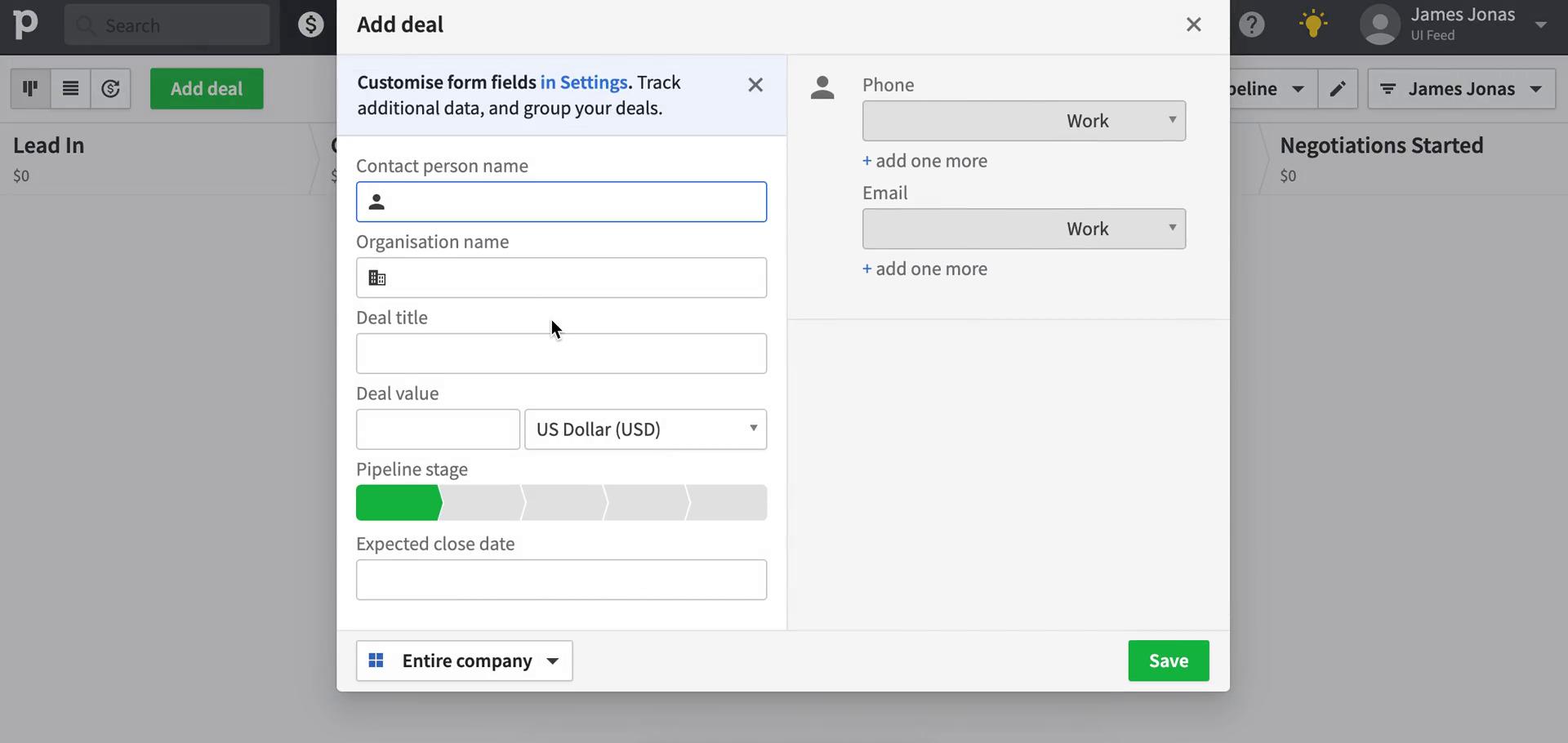 Adding a deal on Pipedrive video thumbnail