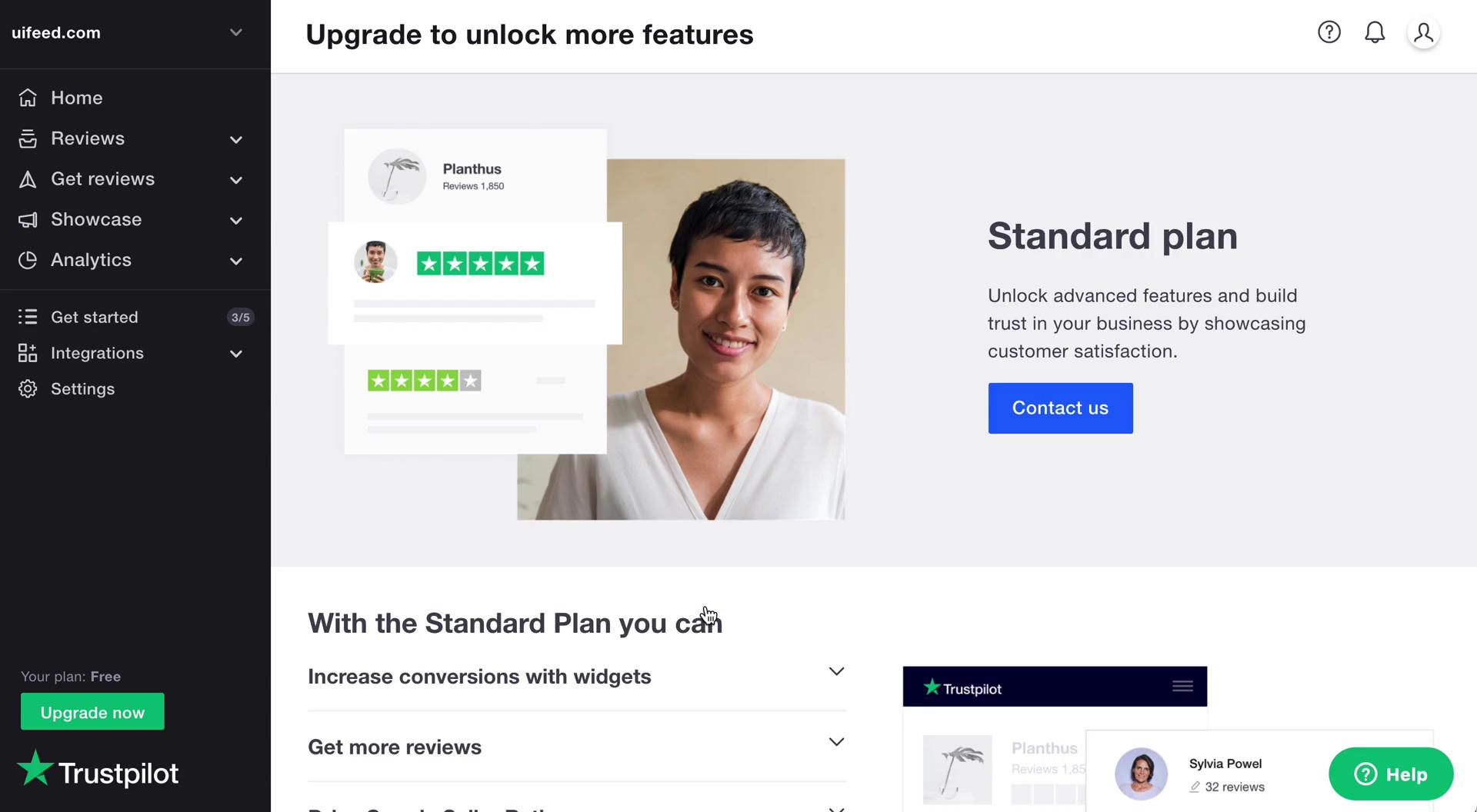 Installing a widget on Trustpilot video thumbnail