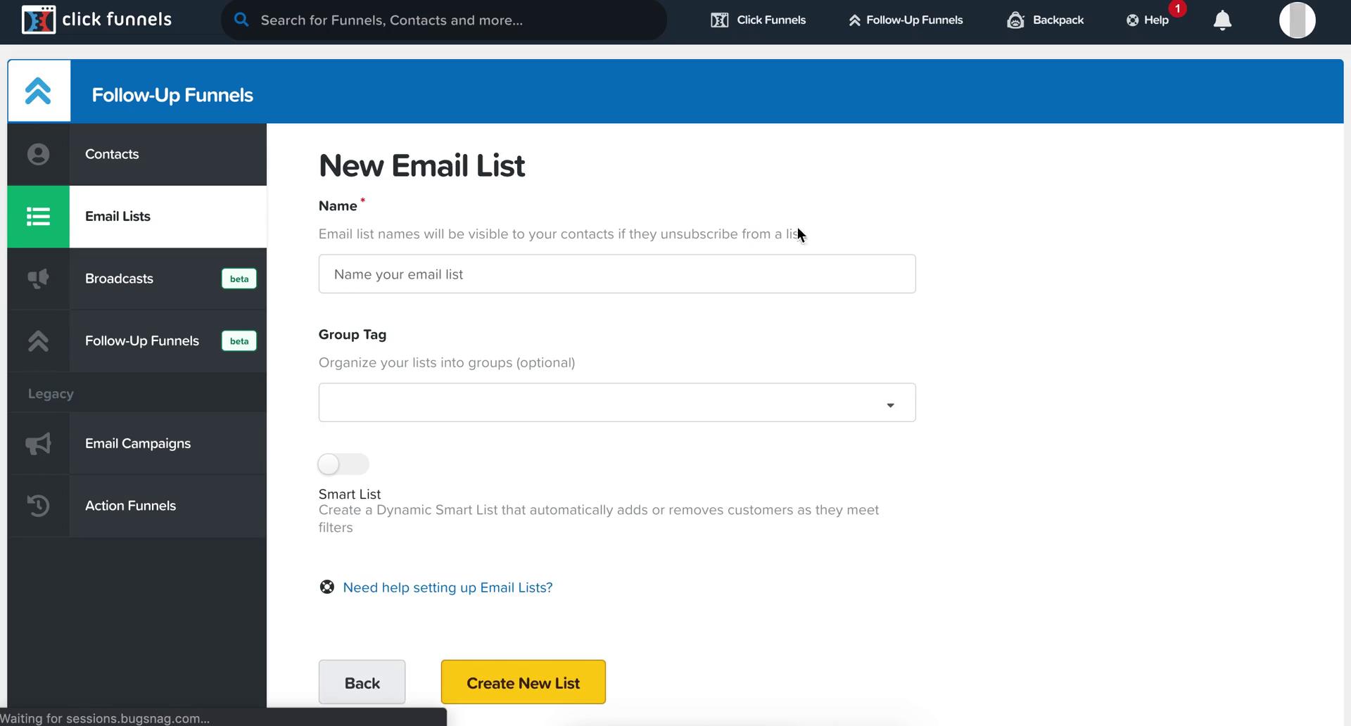 Creating an email list on ClickFunnels video thumbnail