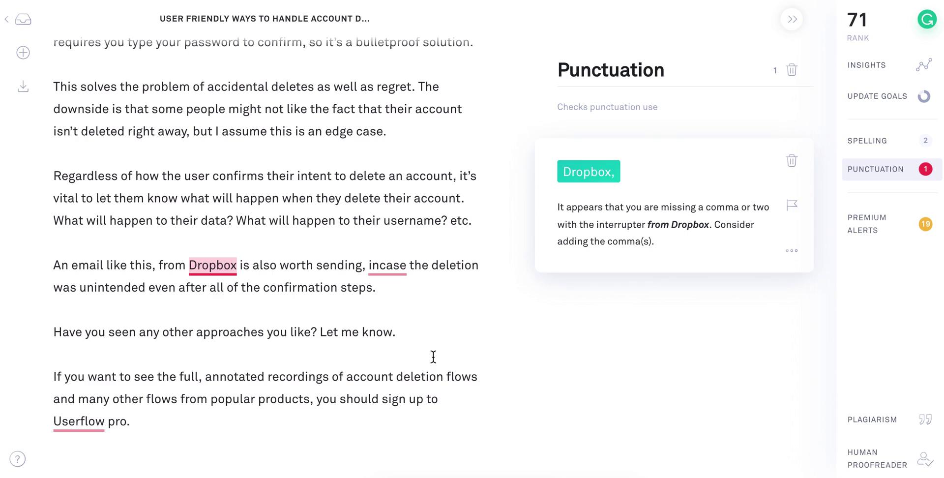 Creating a document screenshot