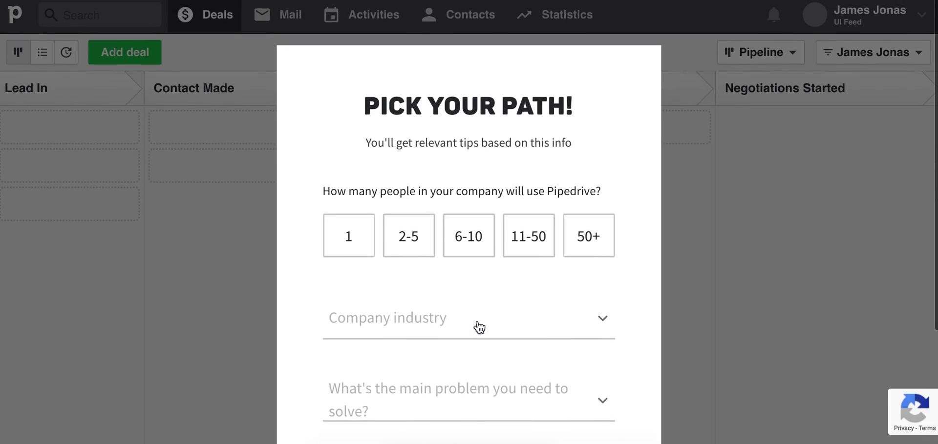 Onboarding on Pipedrive video thumbnail