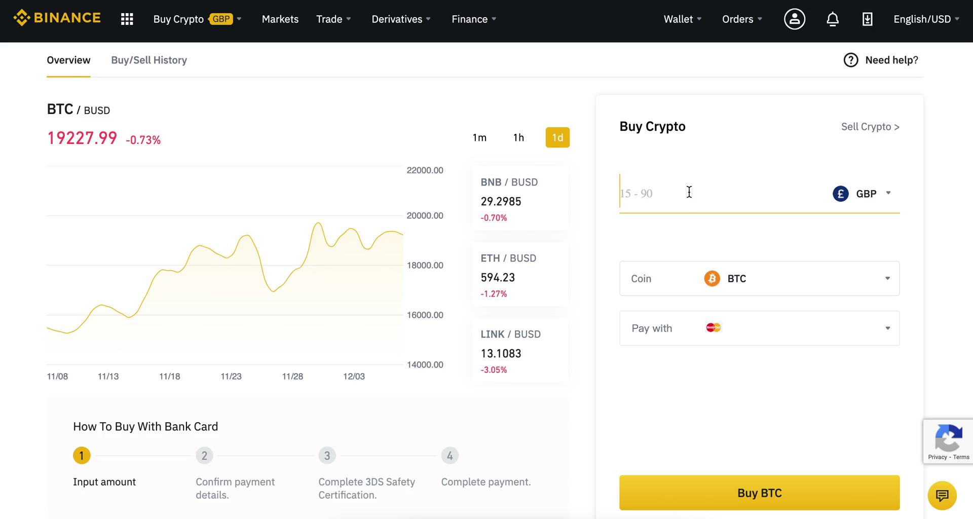 Buying crypto currency on Binance video thumbnail