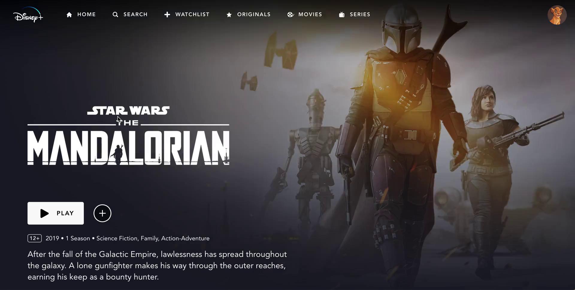 General browsing on Disney+ video thumbnail