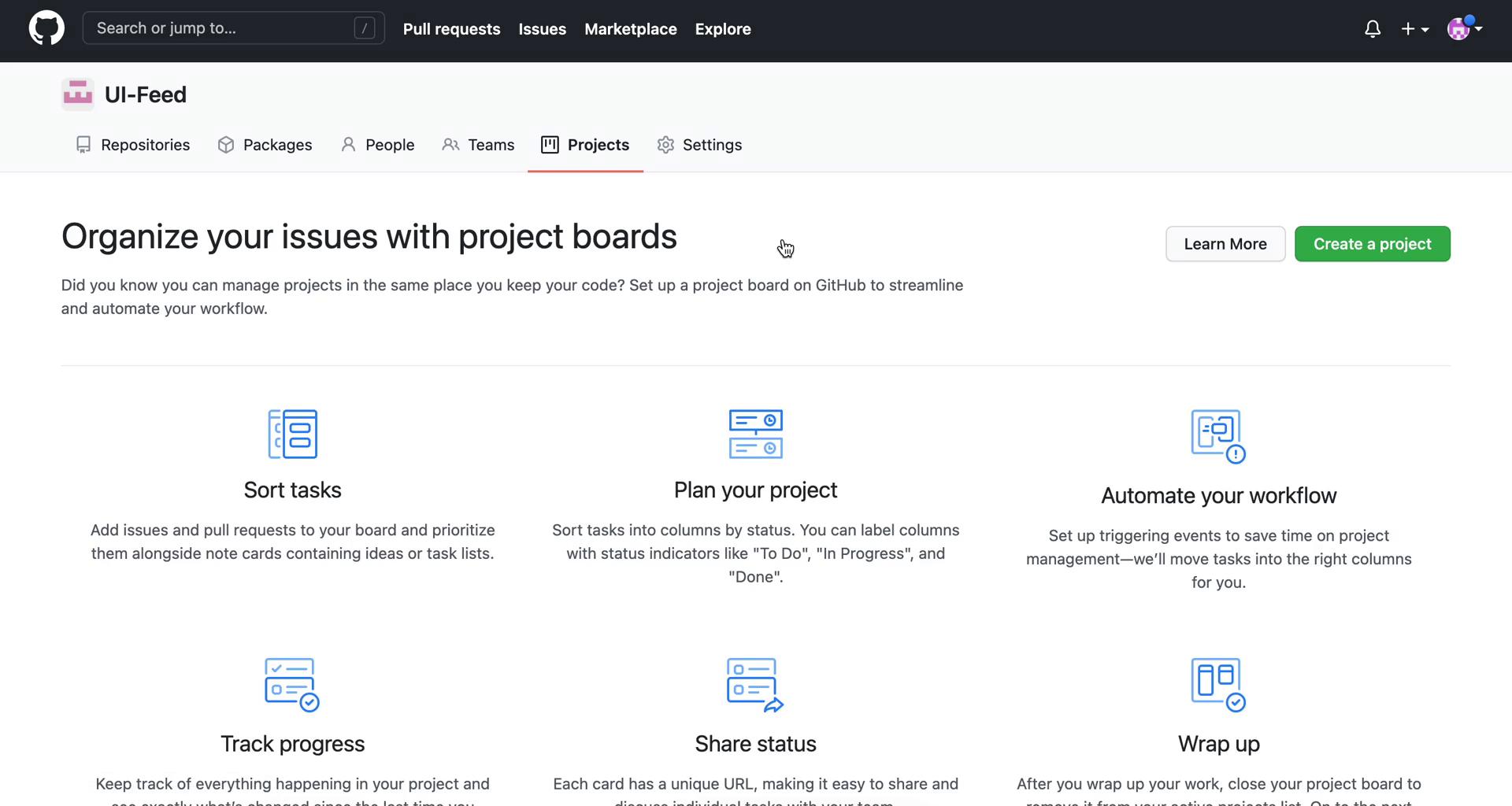 Creating a project on GitHub video thumbnail