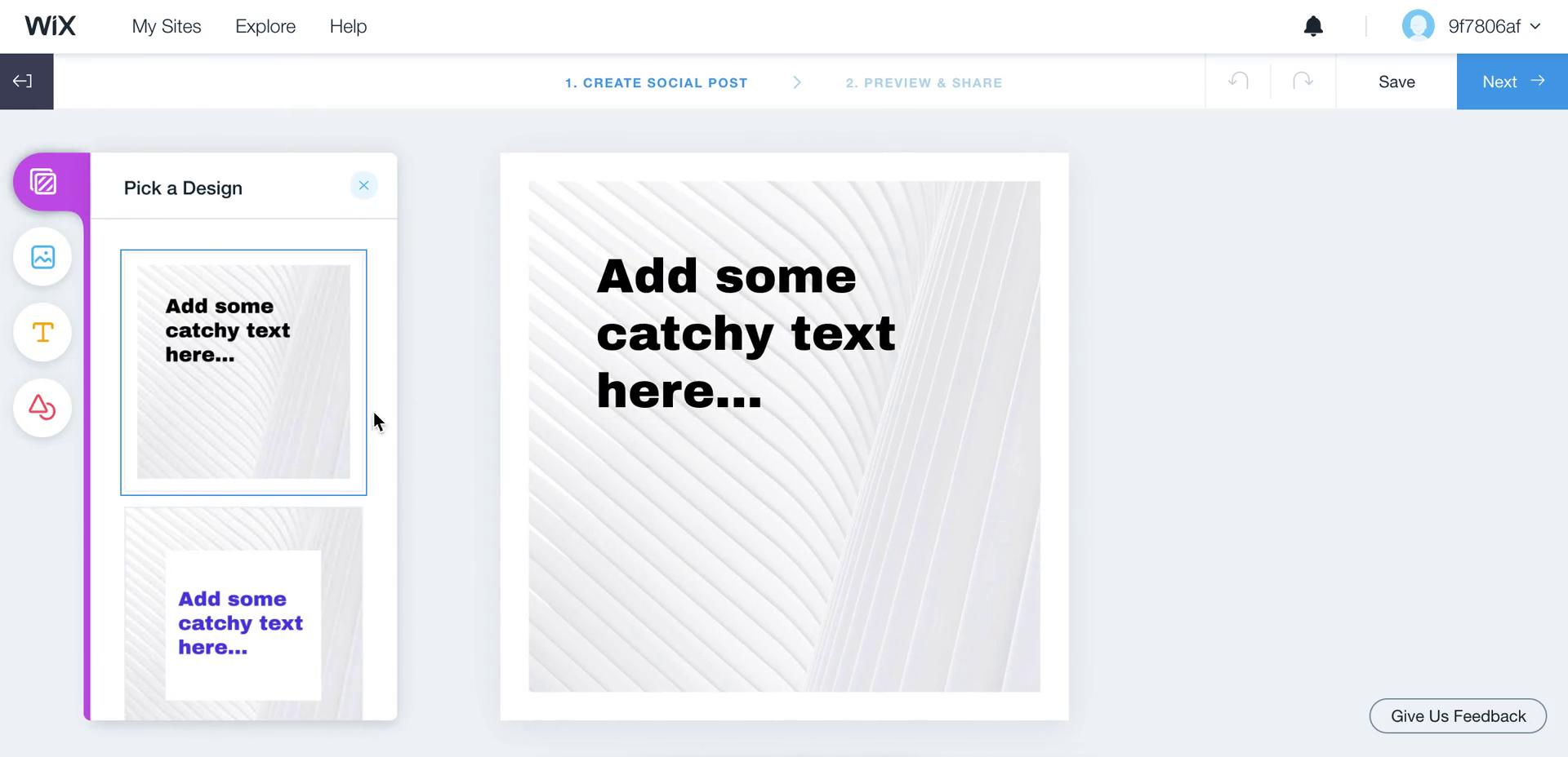 Creating a design on Wix video thumbnail