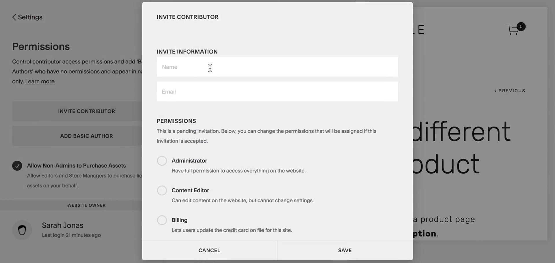 Inviting people on Squarespace video thumbnail