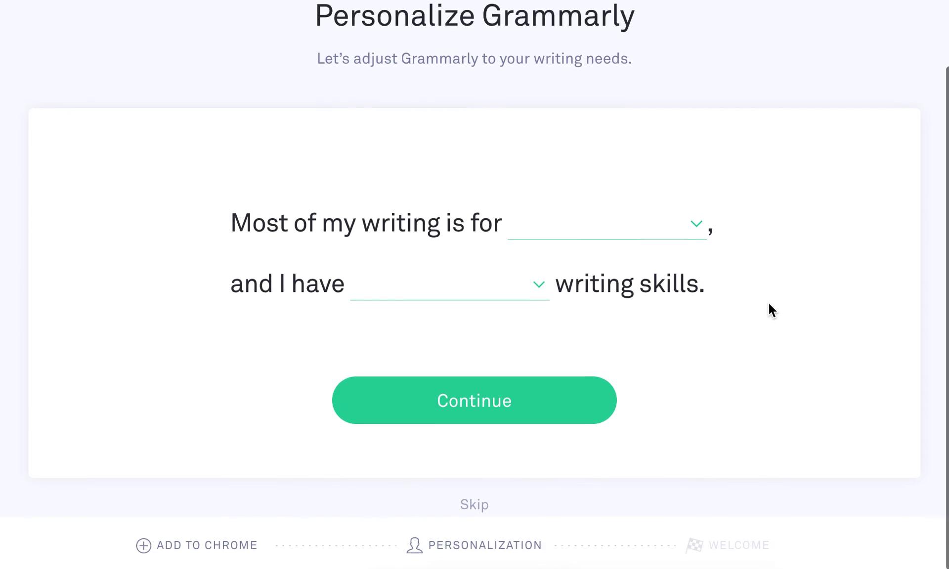 Onboarding screenshot