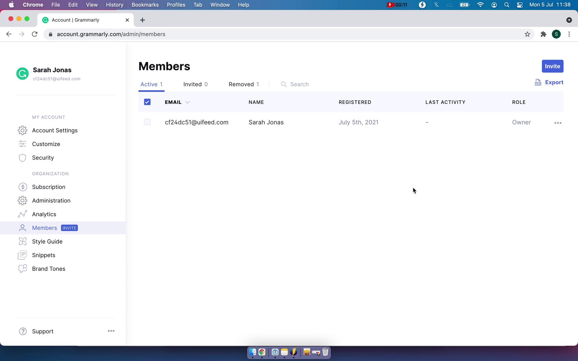 Inviting people screenshot