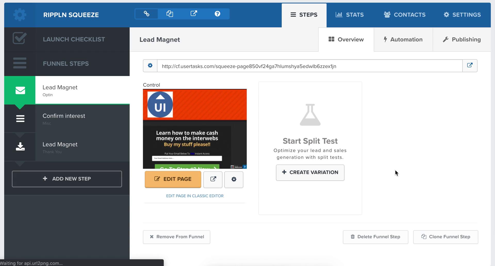 Split testing on ClickFunnels video thumbnail