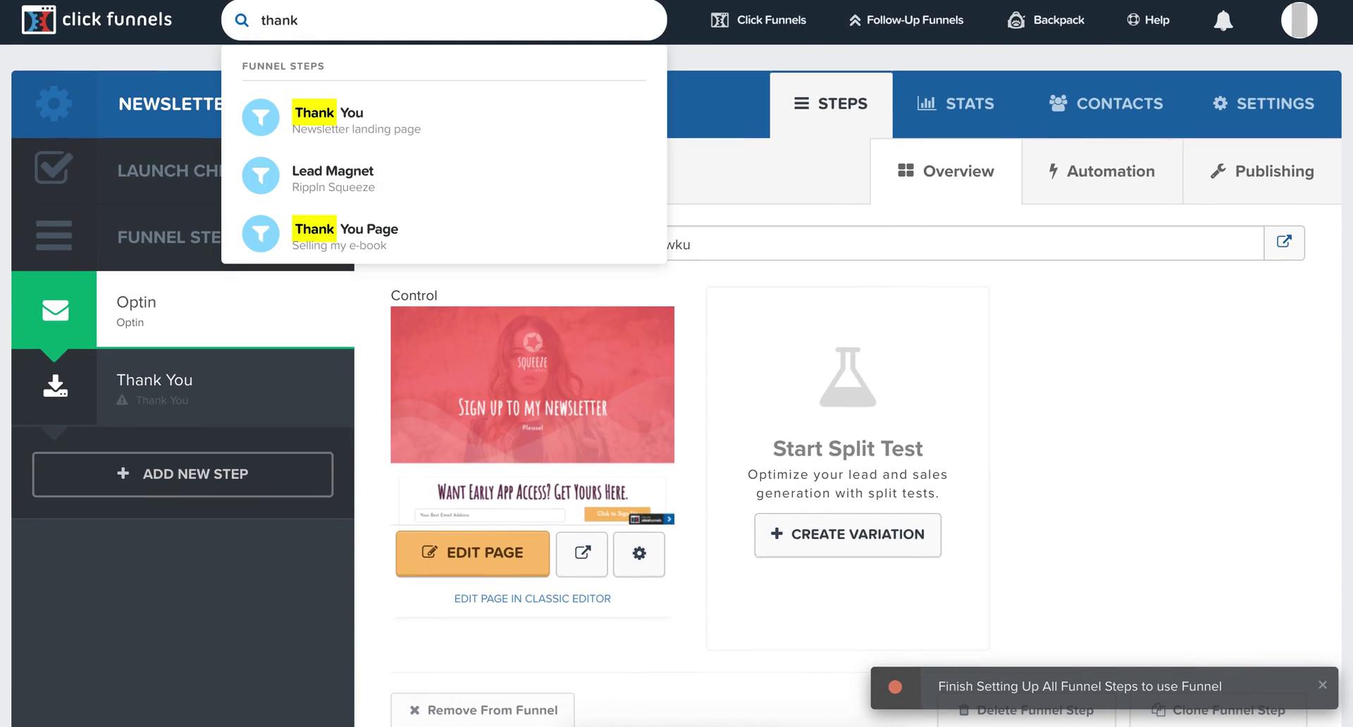 Searching on ClickFunnels video thumbnail