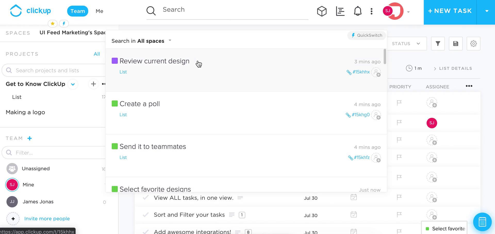 Searching on ClickUp video thumbnail