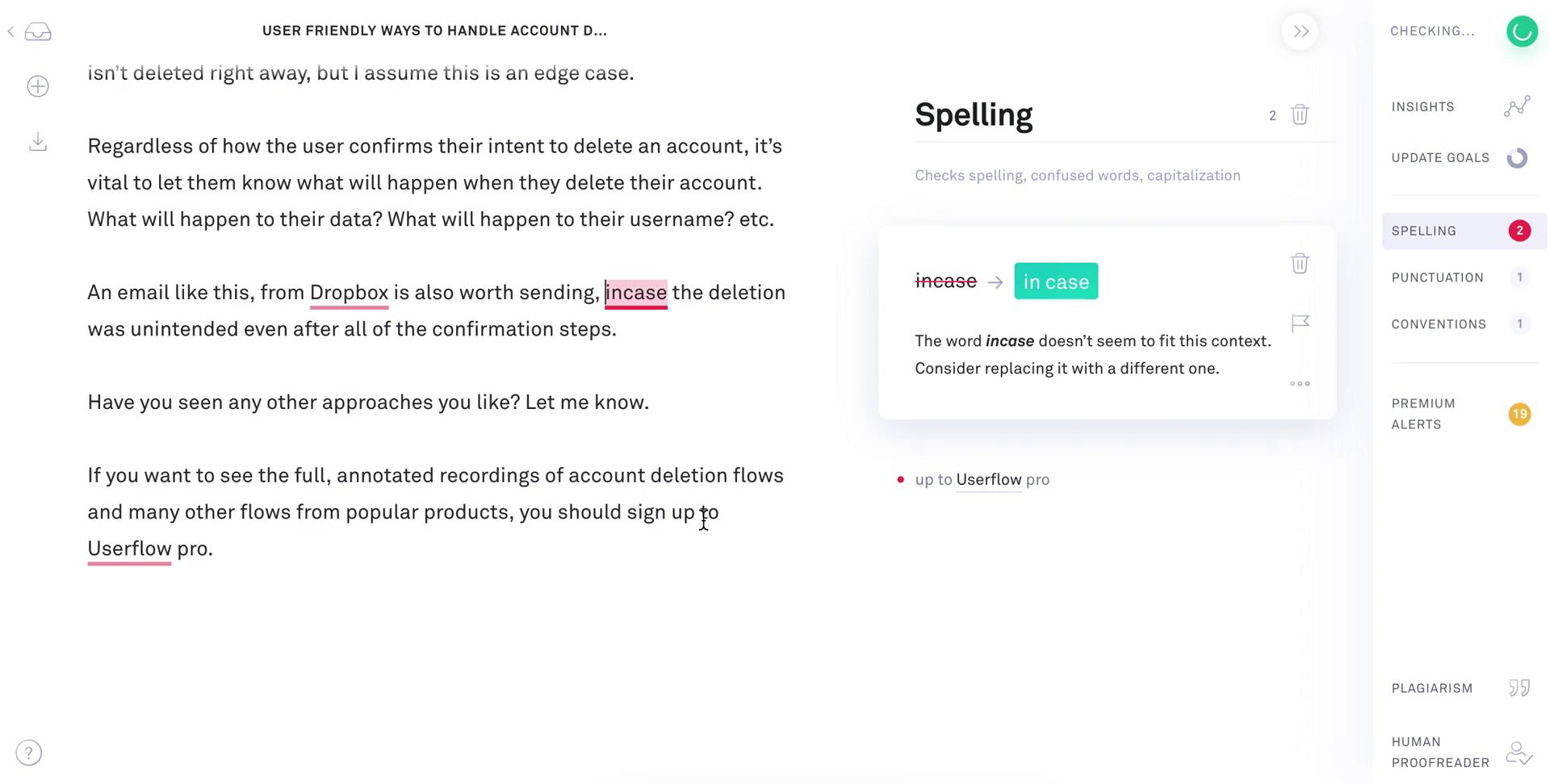 Creating a document screenshot
