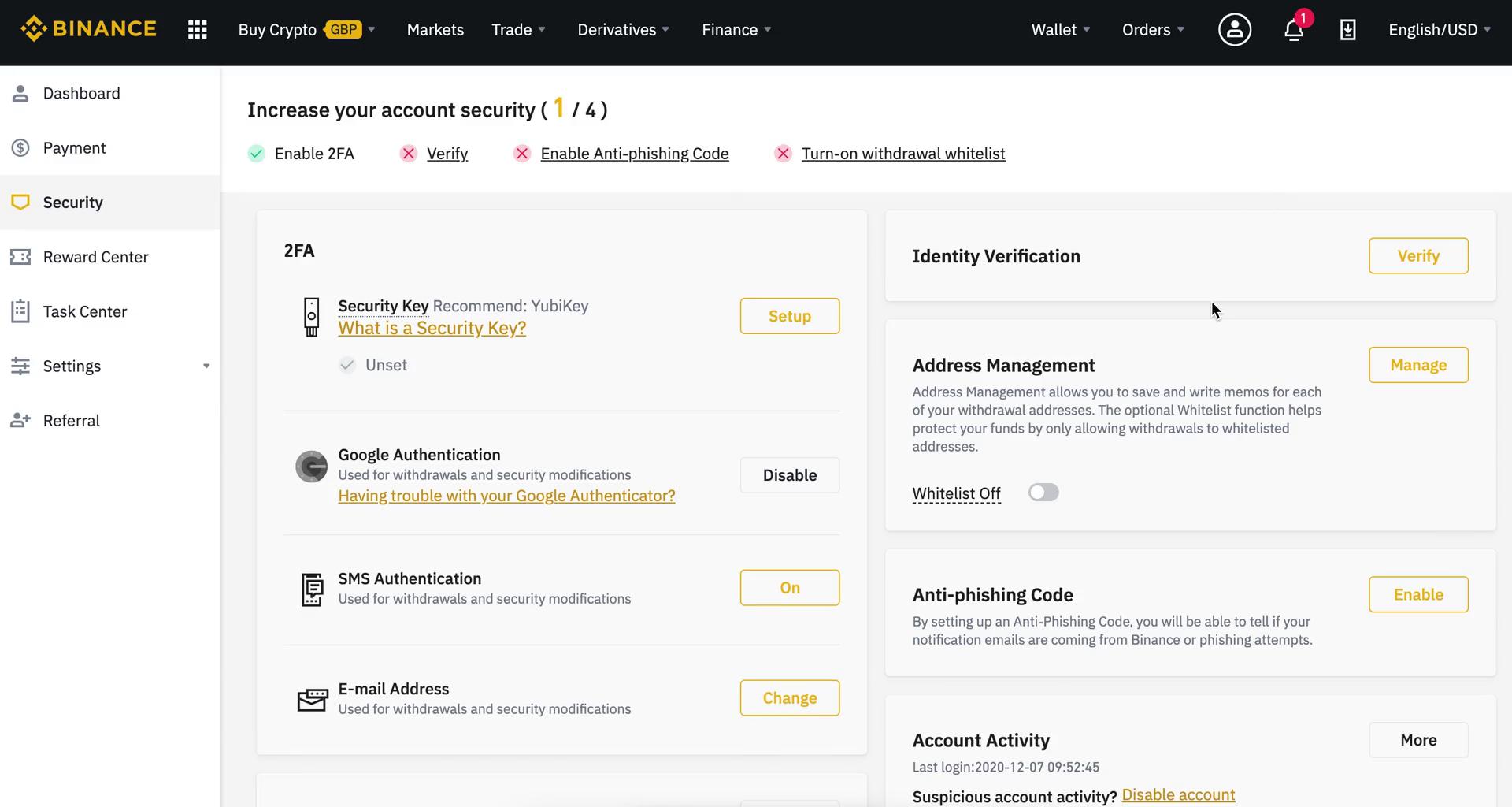 Deactivating your account on Binance video thumbnail