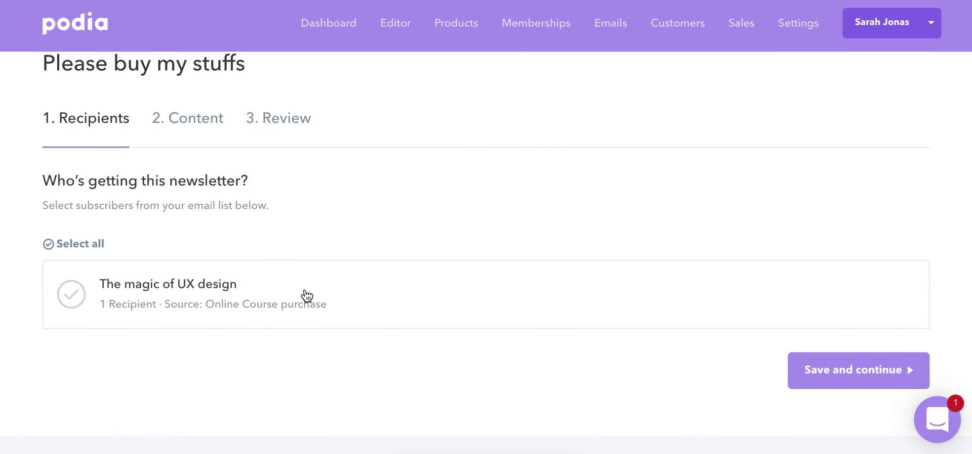 Creating an email campaign on Podia video thumbnail