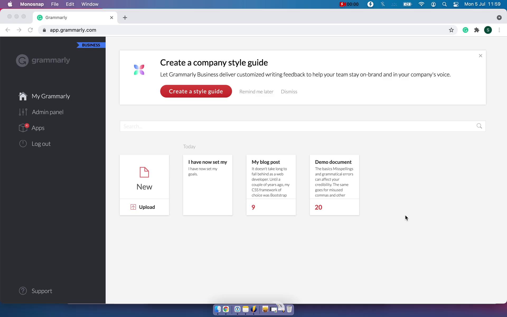 Uninstalling plugin screenshot